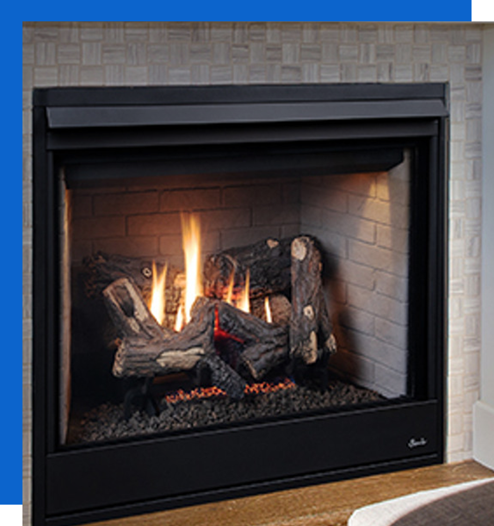 clean glass fireplace